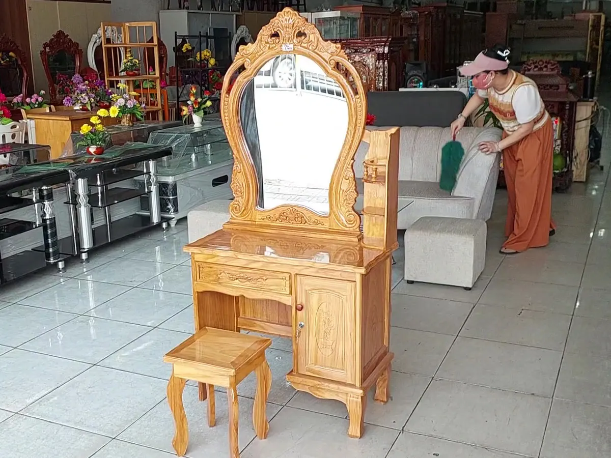 Bàn Trang Điểm Gỗ Tự Nhiên Cao Cấp Mã 2998 Giá Tốt