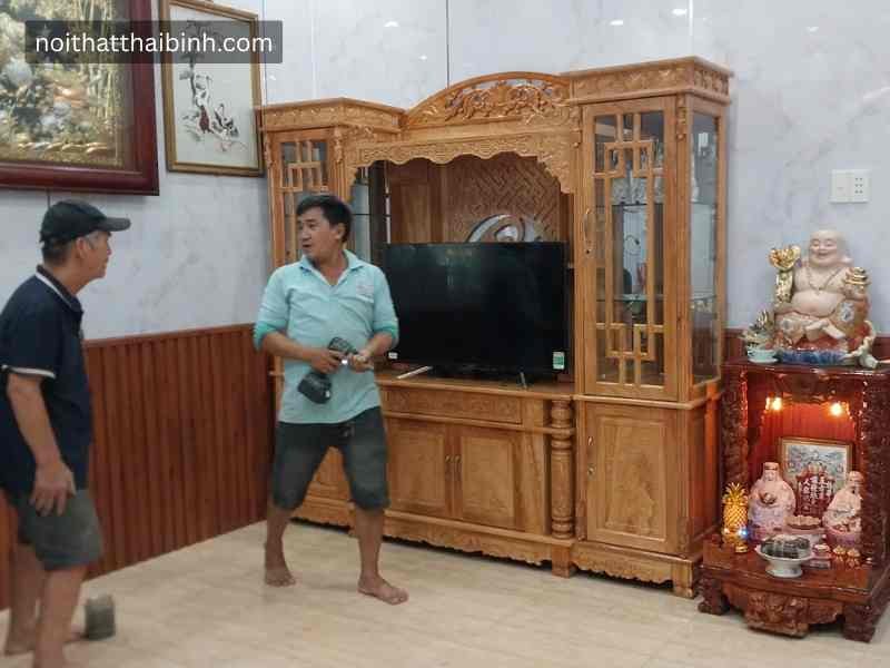 Kệ tivi kết hợp bàn thờ