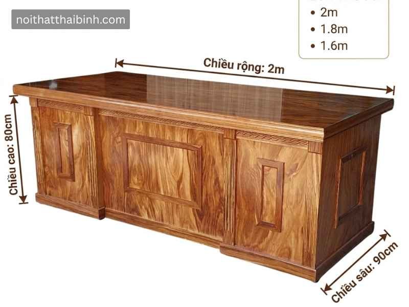 Bàn giám đốc gỗ tự nhiên cao cấp