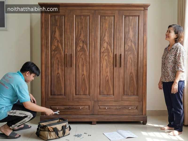 Thợ đo vẽ tủ áo tận nhà tại Đồ Gỗ Thái Bình Q7 TPHCM