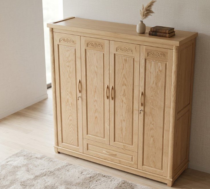 Mẫu tủ quần áo gỗ sồi Nga 3 cánh bán chạy nhất