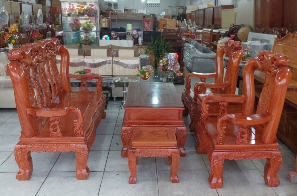Sa lon gỗ gõ đỏ tự nhiên