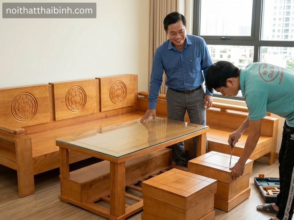 Sofa gỗ hiện đại - Mã số 3265
