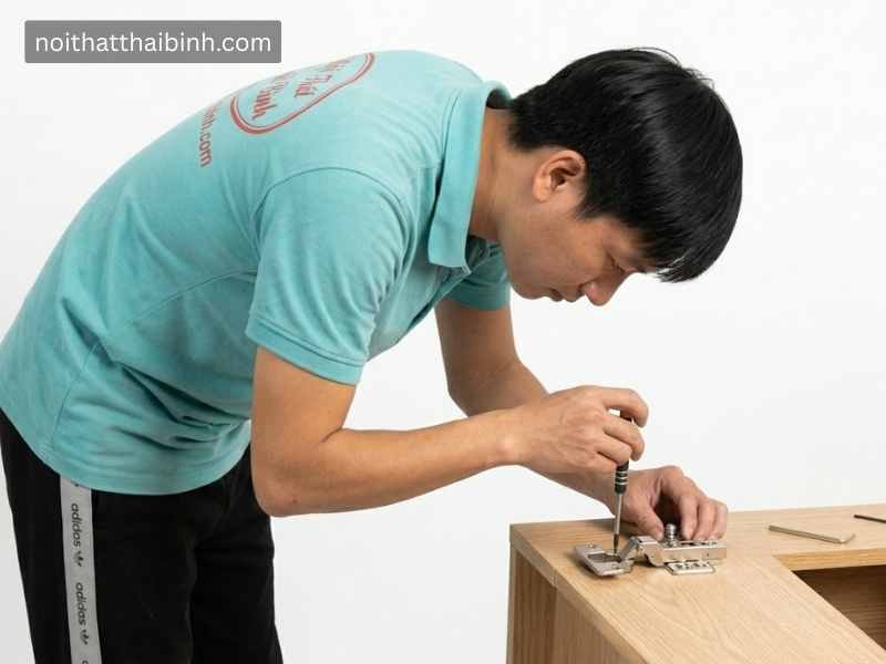 Thay bản lề mới đúng loại