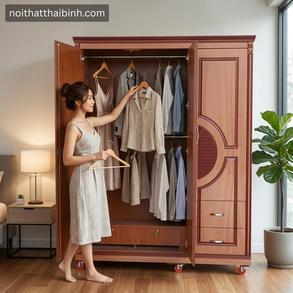 Tủ quần áo gỗ công nghiệp