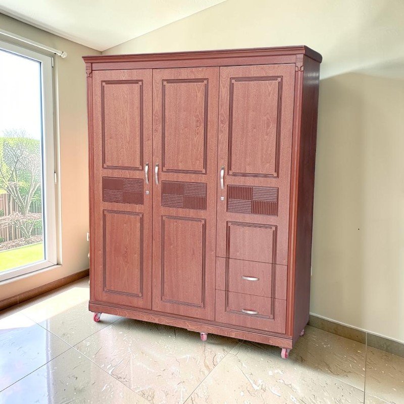 Tủ Quần Áo Gỗ Gõ Đỏ 4 Cánh TPHCM