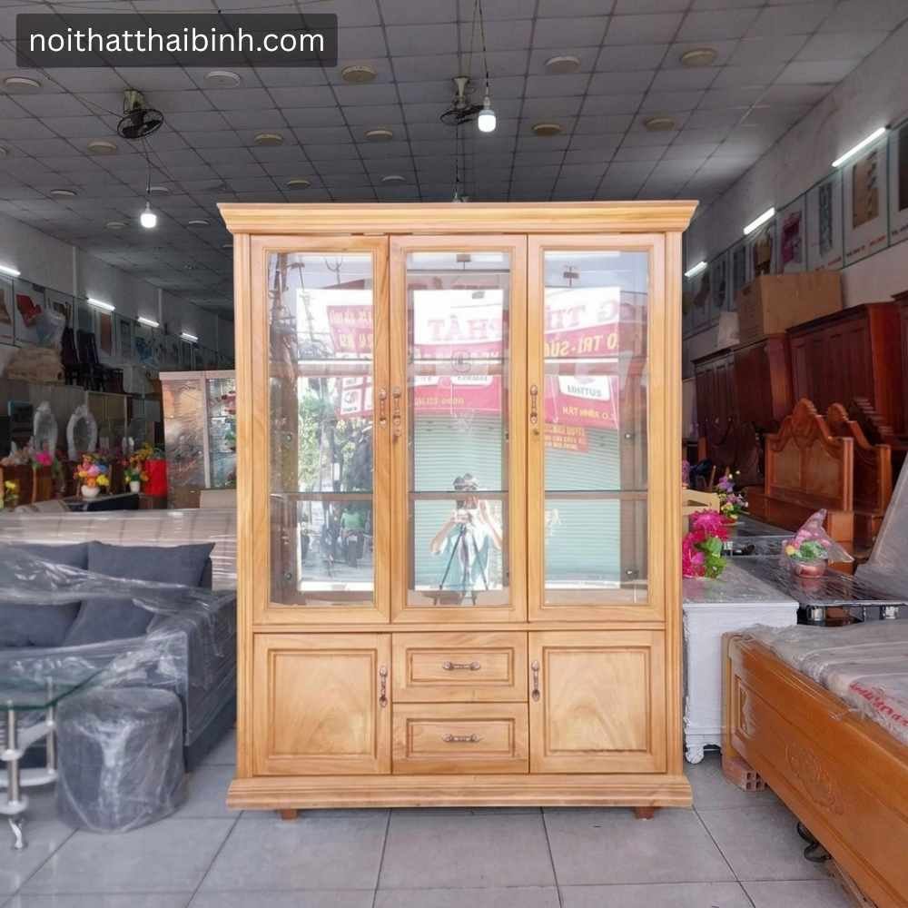 Tủ rượu gỗ gõ đỏ
